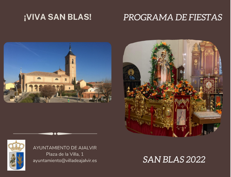 PROGRAMA DE FIESTAS PATRONALES SAN BLAS 2022